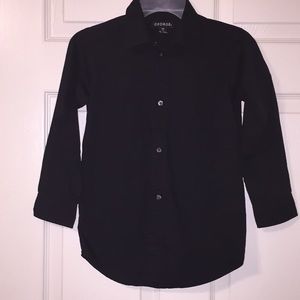Black long sleeve button down shirt